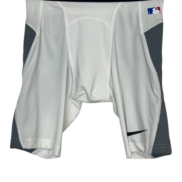 Nike Pro Boys Hyperstrong Authentic MLB Compression Shorts White Size Medium - Picture 4 of 8